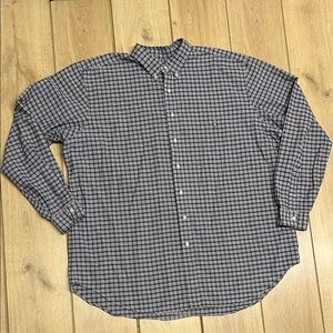 Polo Ralph Lauren Men's Plaid Shirt - Blue and White